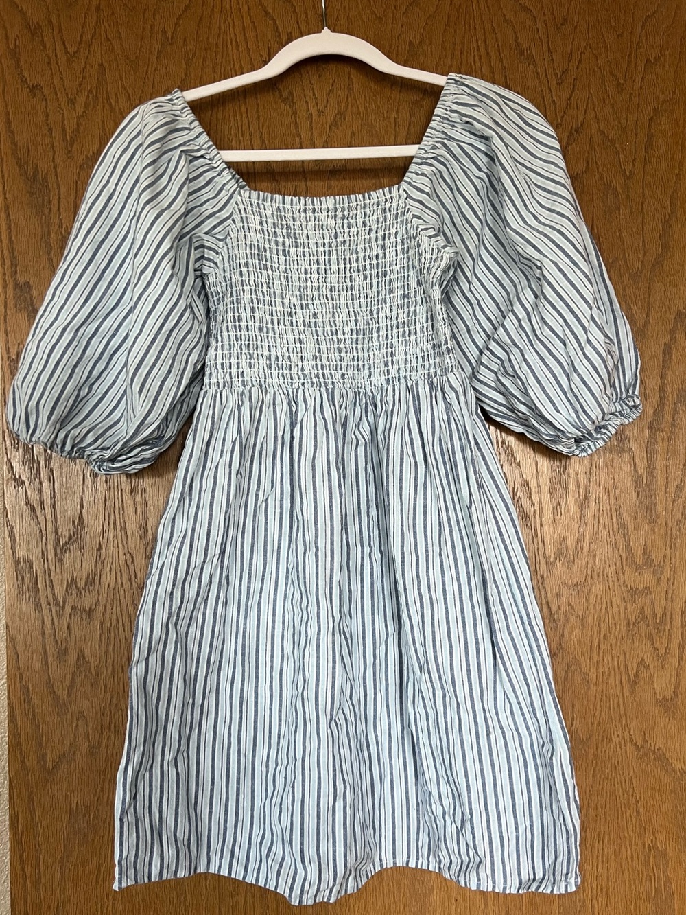 Blue and White Mini Dress